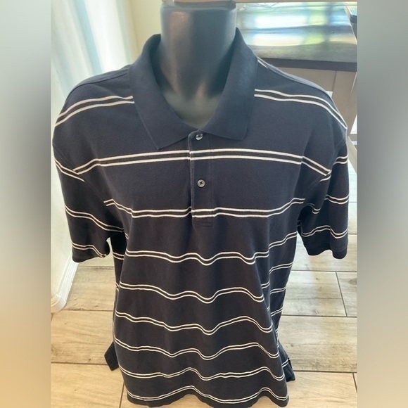 Izod Other - Men’s used Izod polo shirt blue striped size XXL 2XL cotton